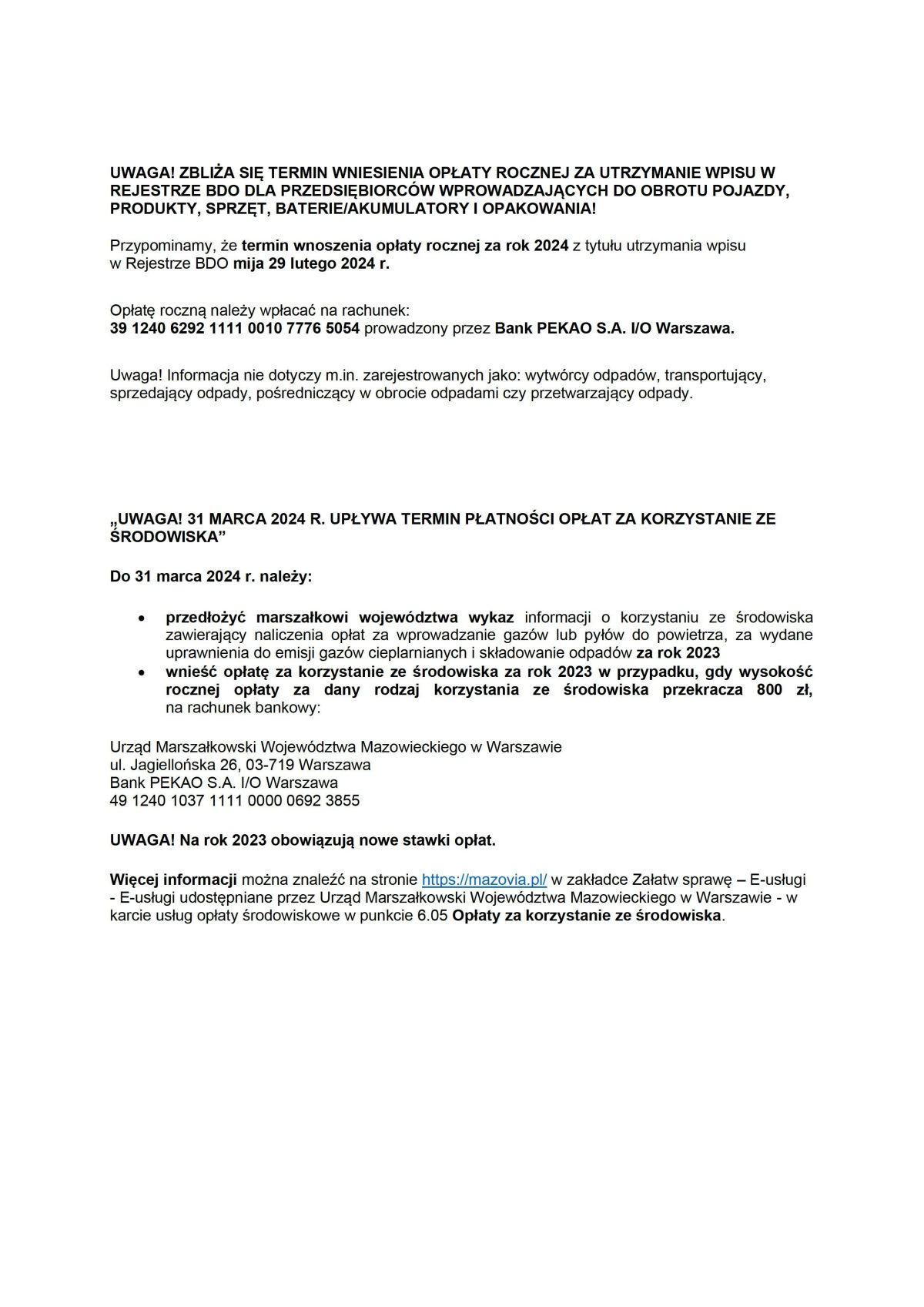 3. KOMUNIKAT_TERMINY_OPŁAT_ŚRODOWISKOWYCH_ZA_ROK_2023-1
