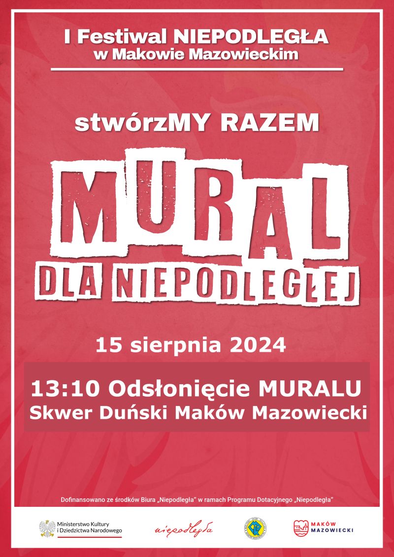 Osłonięcie muralu dla NIEPODLEGŁEJ