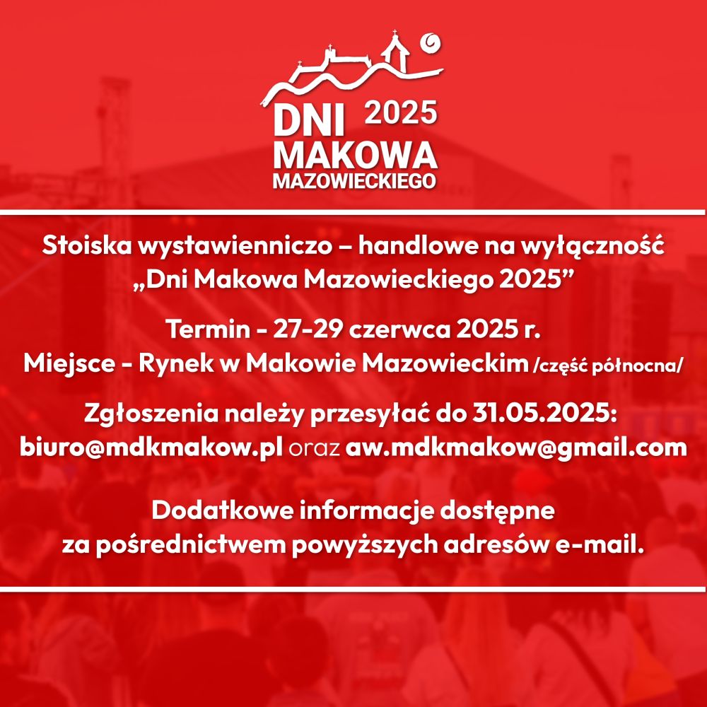 Plakat dla wystawców, chcących wziąć udział w Dniach Makowa