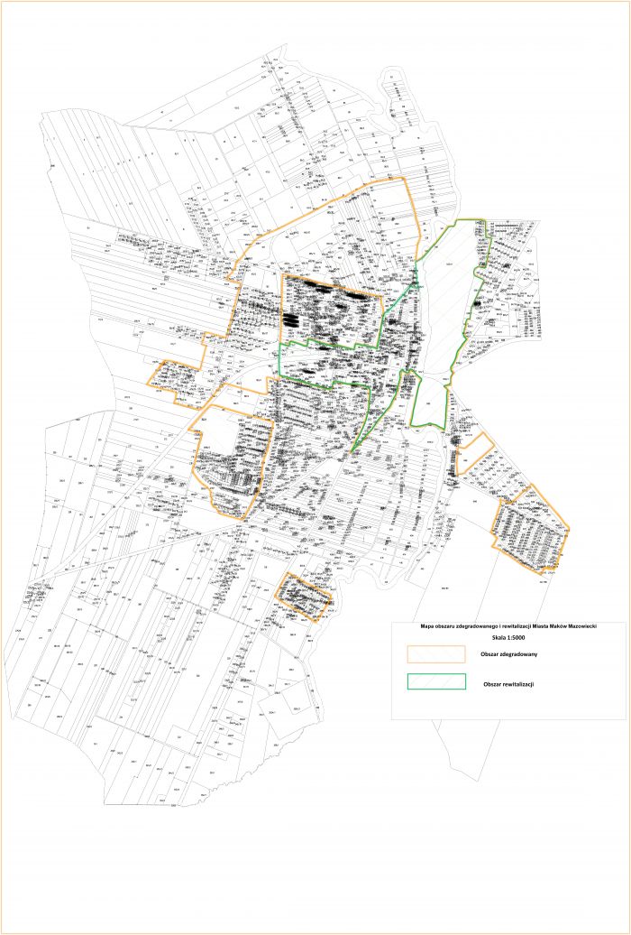 Mapa obszaru zrewitalizowanego