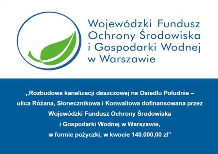 Rozbudowa kanalizacji deszczowej na Osiedlu Południe - ulica Różana, Słonecznikowa i Konwaliowa