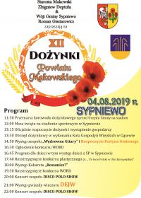 PLAKAT DOŻYNKI 2019