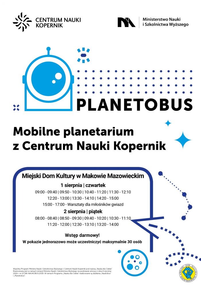 Planetobus w Miejskim Domu Kultury