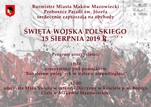 Święto Wojska Polskiego - 15 sierpnia 2019 r.