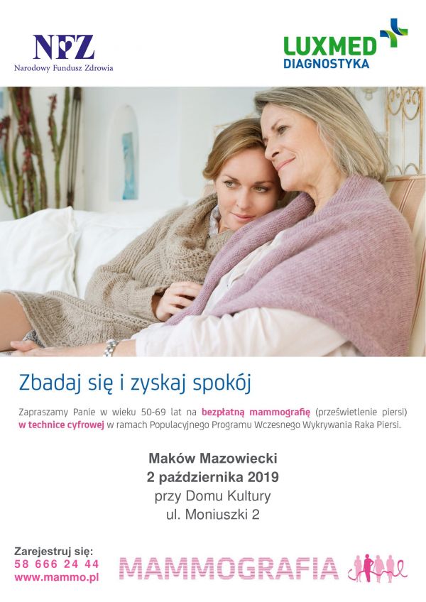 Badanie mammograficzne - zbadaj się i zyskaj spokój