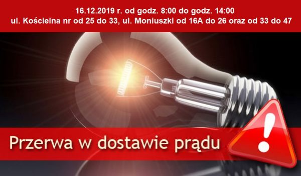 Przerwa w dostawie prądu