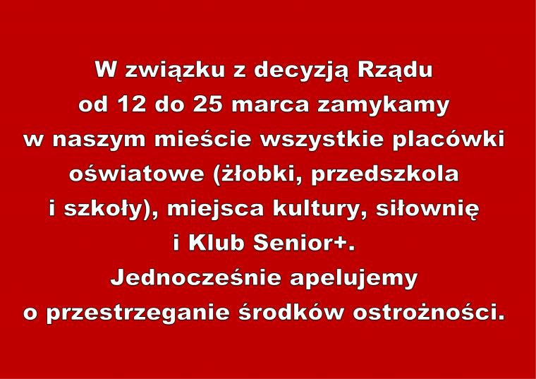 Nowe ustalenia Rządu w związku z epidemią koronawirusa