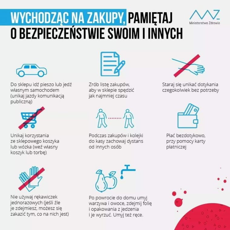 Wychodząc na zakupy, pamiętaj o bezpieczeństwie swoim i innych