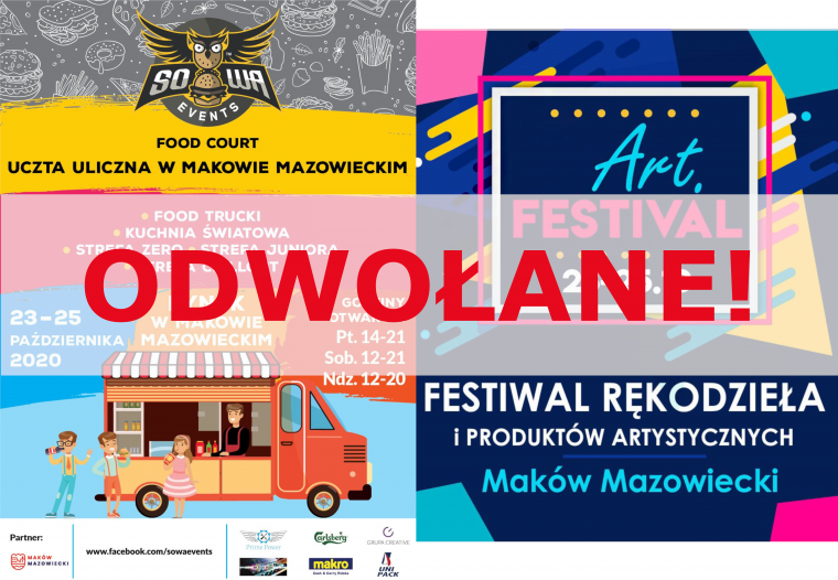 Art Festiwal i Zlot Food Trucków odwołany