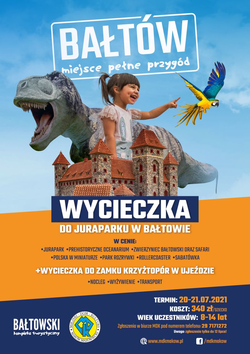 Wycieczka do Bałtowa, zapisy pod numerem telefonu: 29 71 71 272