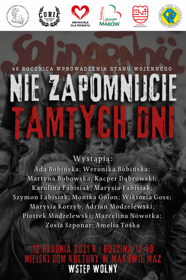 Nie Zapomnijcie Tamtych Dni - koncert