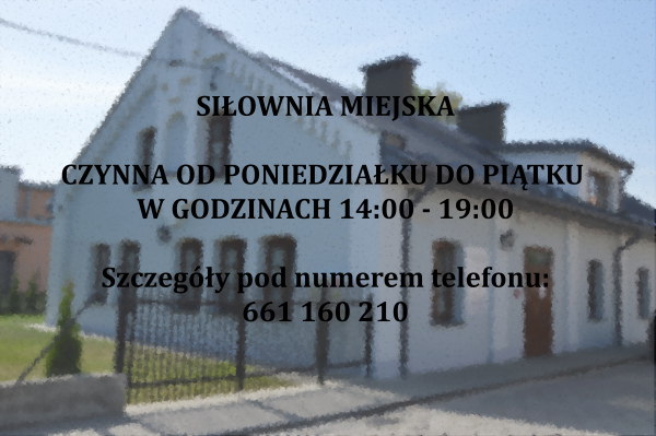 Godziny otwarcia siłowni miejskiej