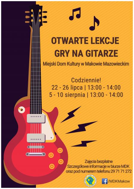 Otwarte lekcje gry na gitarze