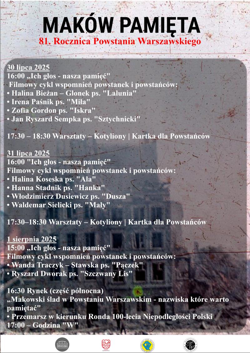 MAKÓW PAMIĘTA 81. Rocznica Powstania Warszawskiego